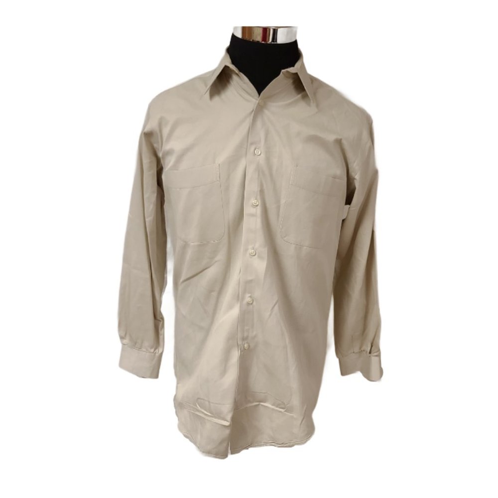 VTG FERRELL REED Mens 15.5-33 Drake Twill Button Up Drape Silhouette Shirt USA